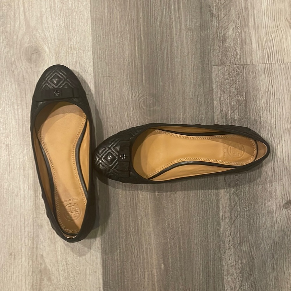 Tory Burch Marion Quilted Ballet Flats Size 7 with Box